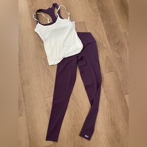 Set Active Sportbody Layered Cami Bra and Leggings - Sparkle in Size Small